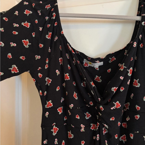 Boden Black Dress with Pink Floral Pattern - Picture 2 of 5